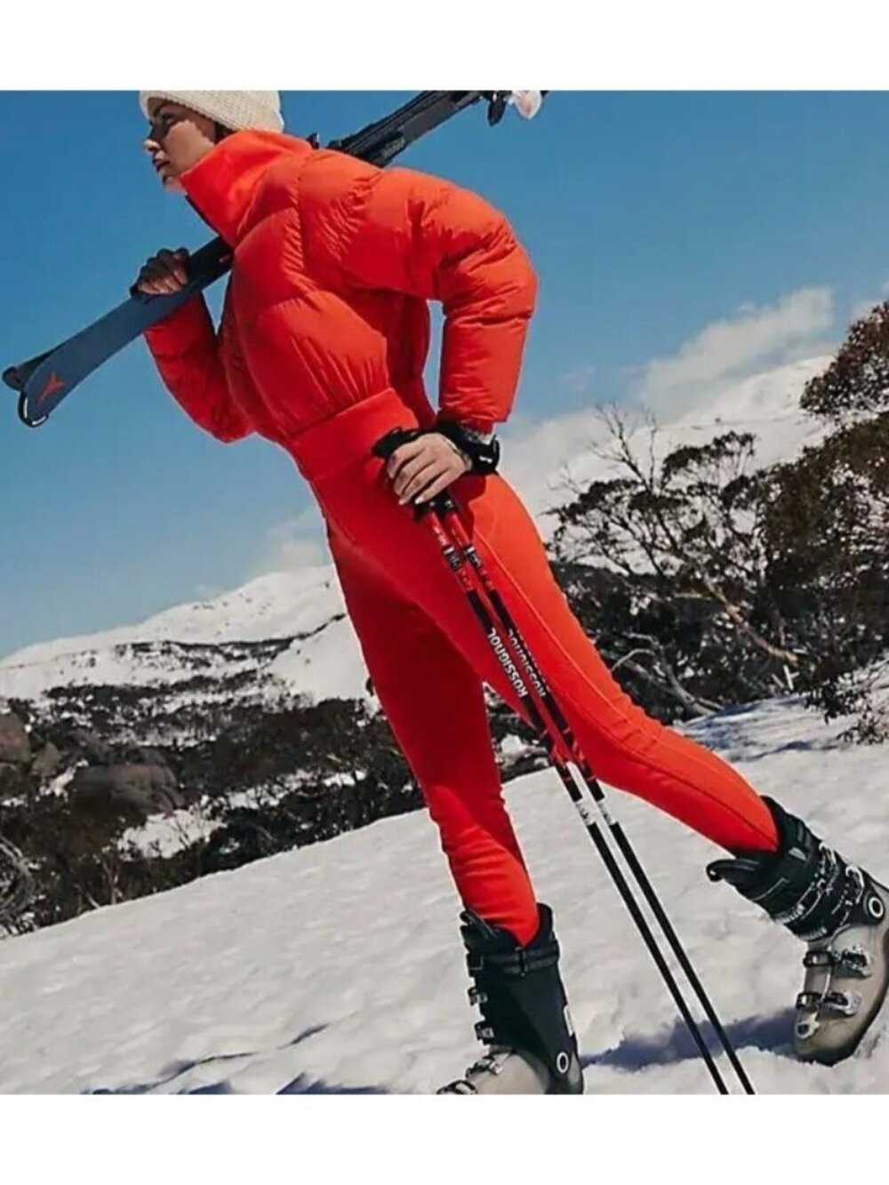 Free People Downhill Diva Ski Suit Gorpcore Retro Snowboarding Winter Womens M